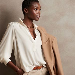 Banana Republic Silky Collar Blouse